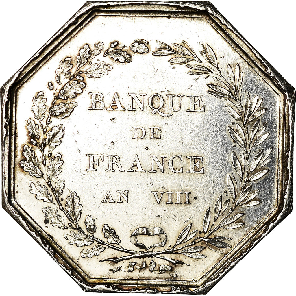 Francia, Token, Banque de France, An VIII, Dumarest, EBC, Plata
