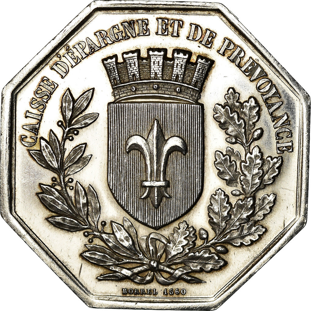 France, Token, Caisse d'épargne et de prévoyance de Lille, 1860, Borrel