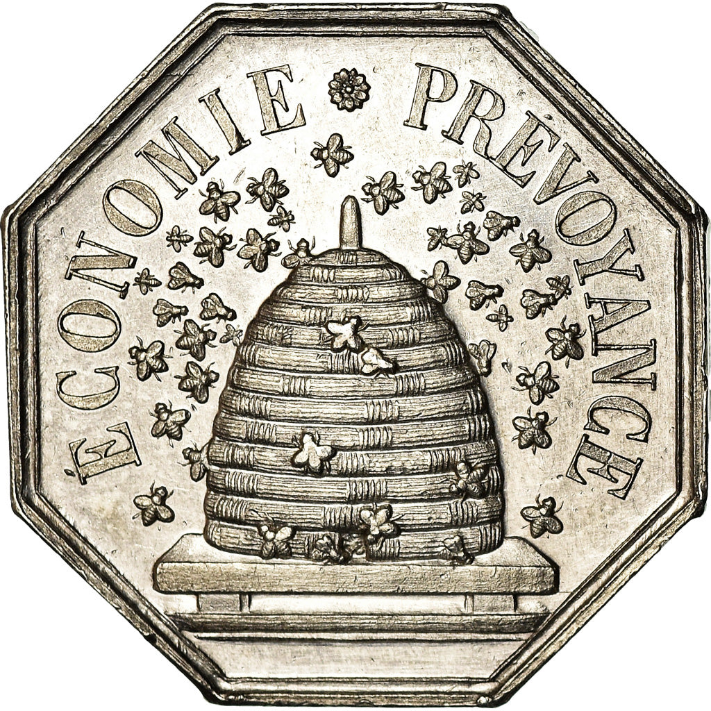 France, Token, Caisse d'Epargne de Valenciennes, MS(60-62), Silver