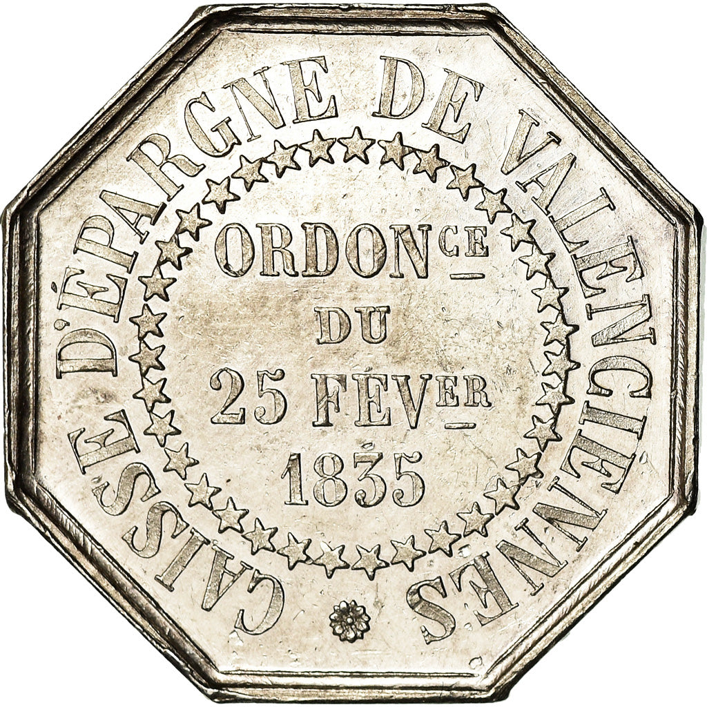 France, Token, Caisse d'Epargne de Valenciennes, MS(60-62), Silver