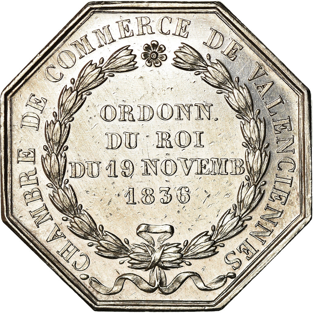 France, Jeton, Chambre de Commerce de Valenciennes, Domard, SUP, Argent