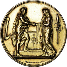 Frankrijk, Medaille, Noces, Mariage, Religion, 1890, Montagny, PR+, Vermeil