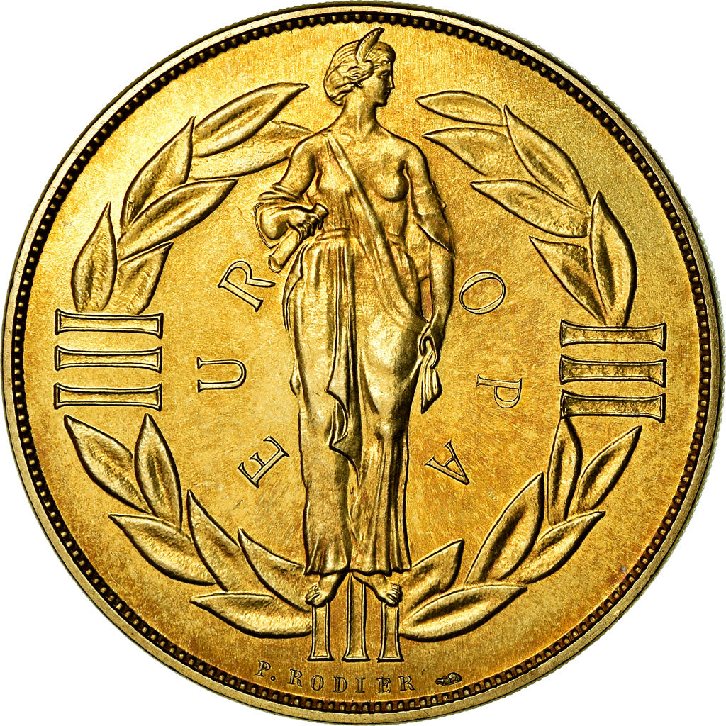 França, Medal, Ecu Europa, Políticas, Sociedade, Guerra, 1979, Rodier, MS(64)