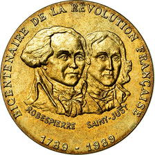 France, Medal, Révolution Française, Robespierre / Saint-Just, MDP, MS(63)