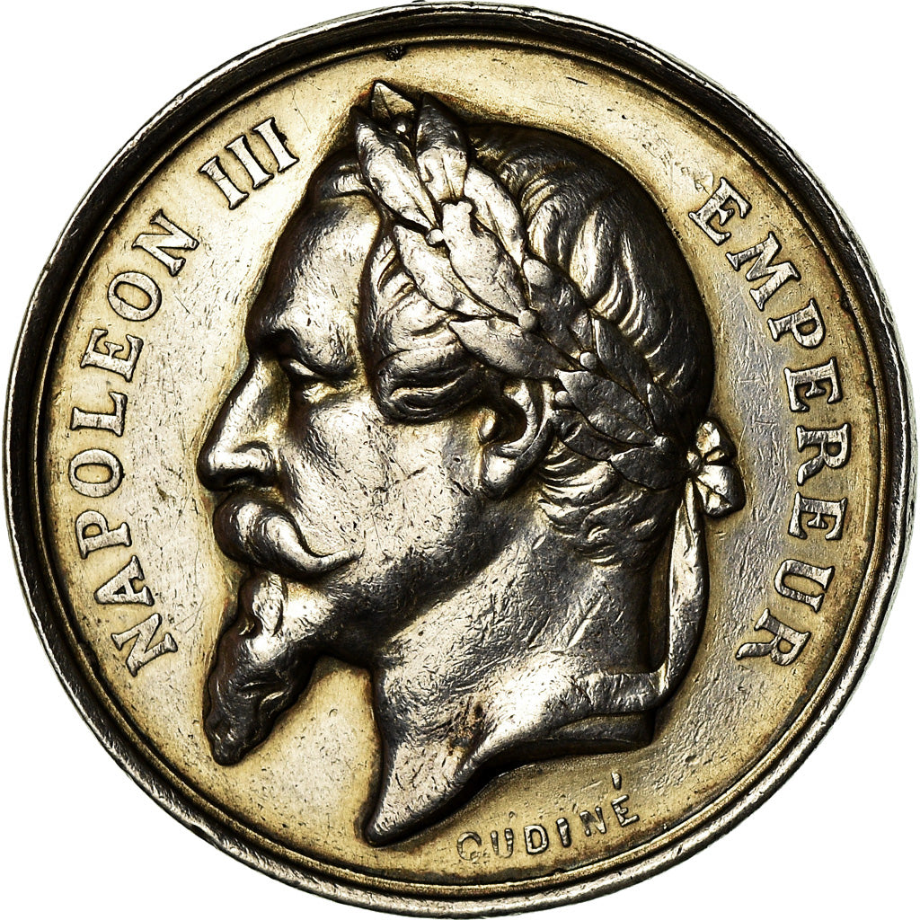 Francia, medaglia, Napoléon III, Festival d'Avelin, Nord, 1865, Oudiné, BB+