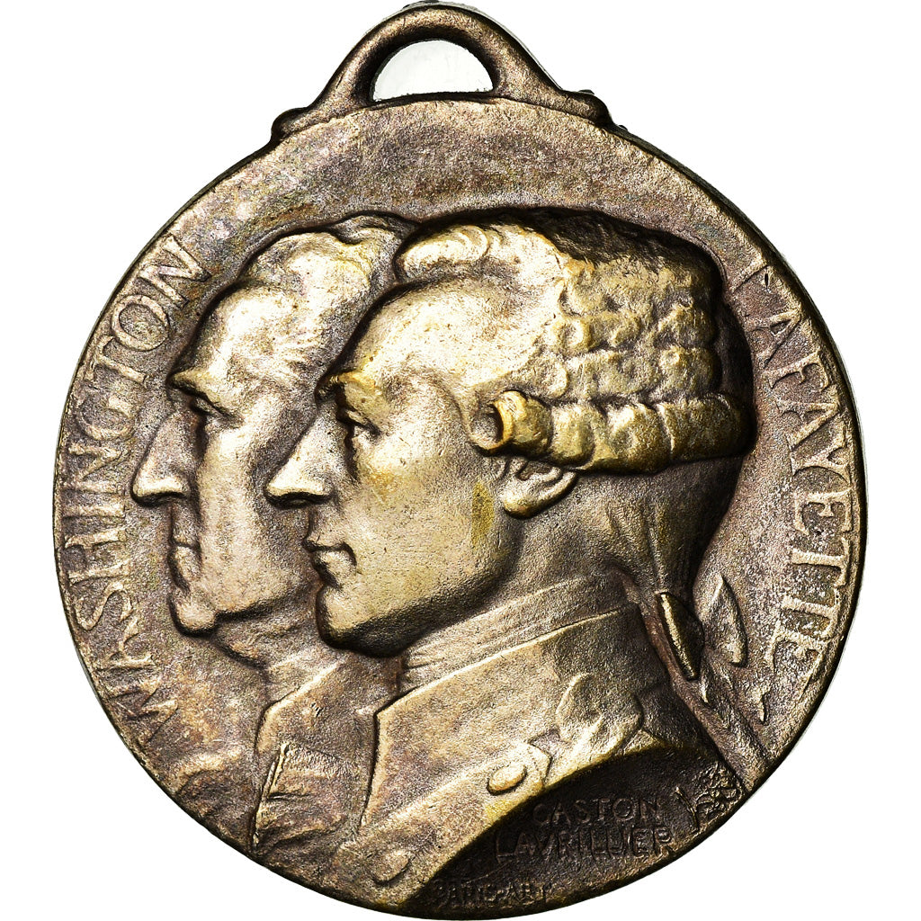 Frankreich, Medaille, Journée de Paris, 1917, Washington and Lafayette, 1917