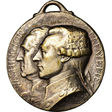 Frankreich, Medaille, Journée de Paris, 1917, Washington and Lafayette, 1917