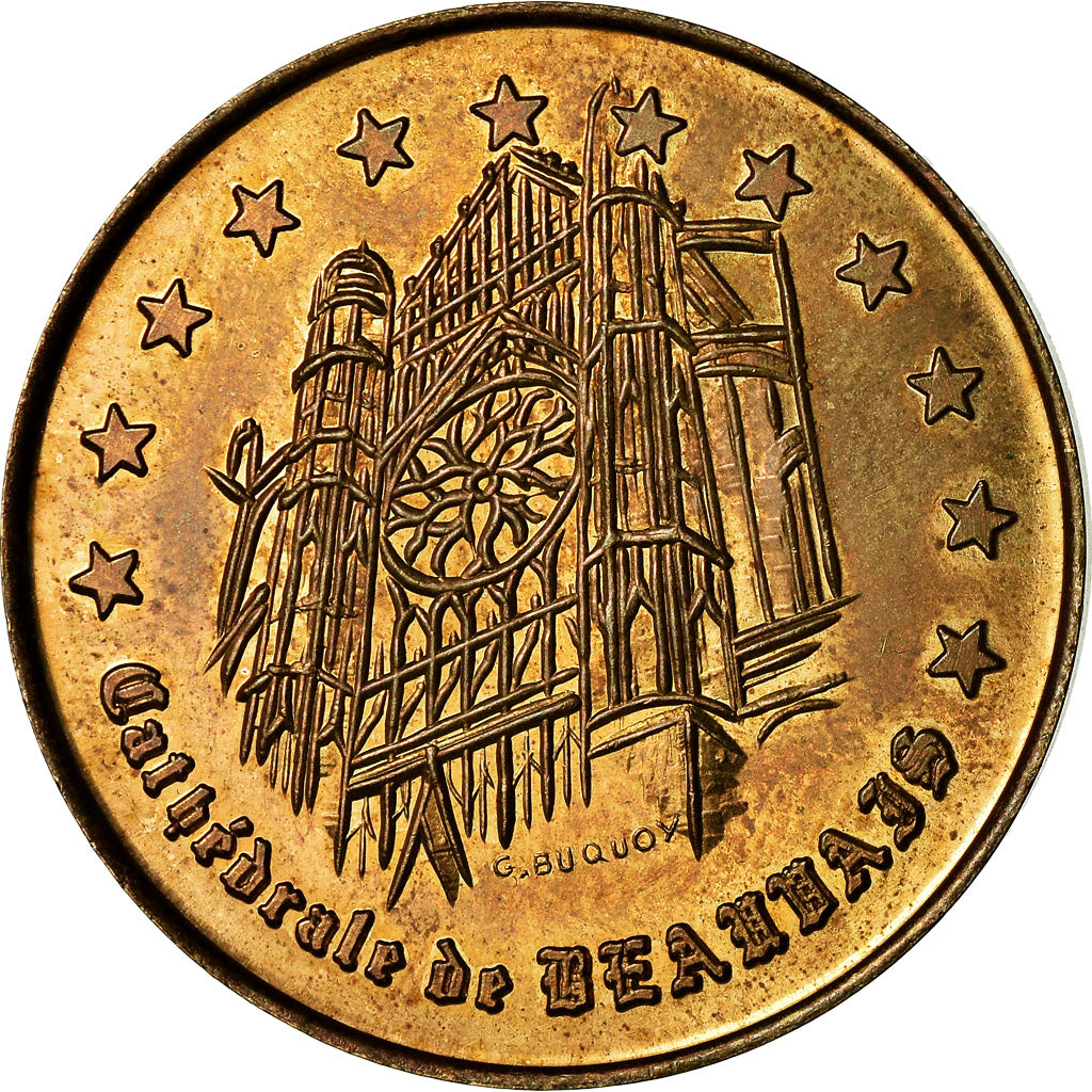 France, Token, 1 Euro de Beauvais, 1997, Cardot, MS(65-70), Copper