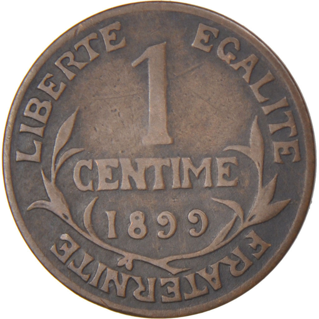 FRANCE, Dupuis, Centime, 1899, Paris, KM #840, EF(40-45), Bronze, 15, Gadoury...