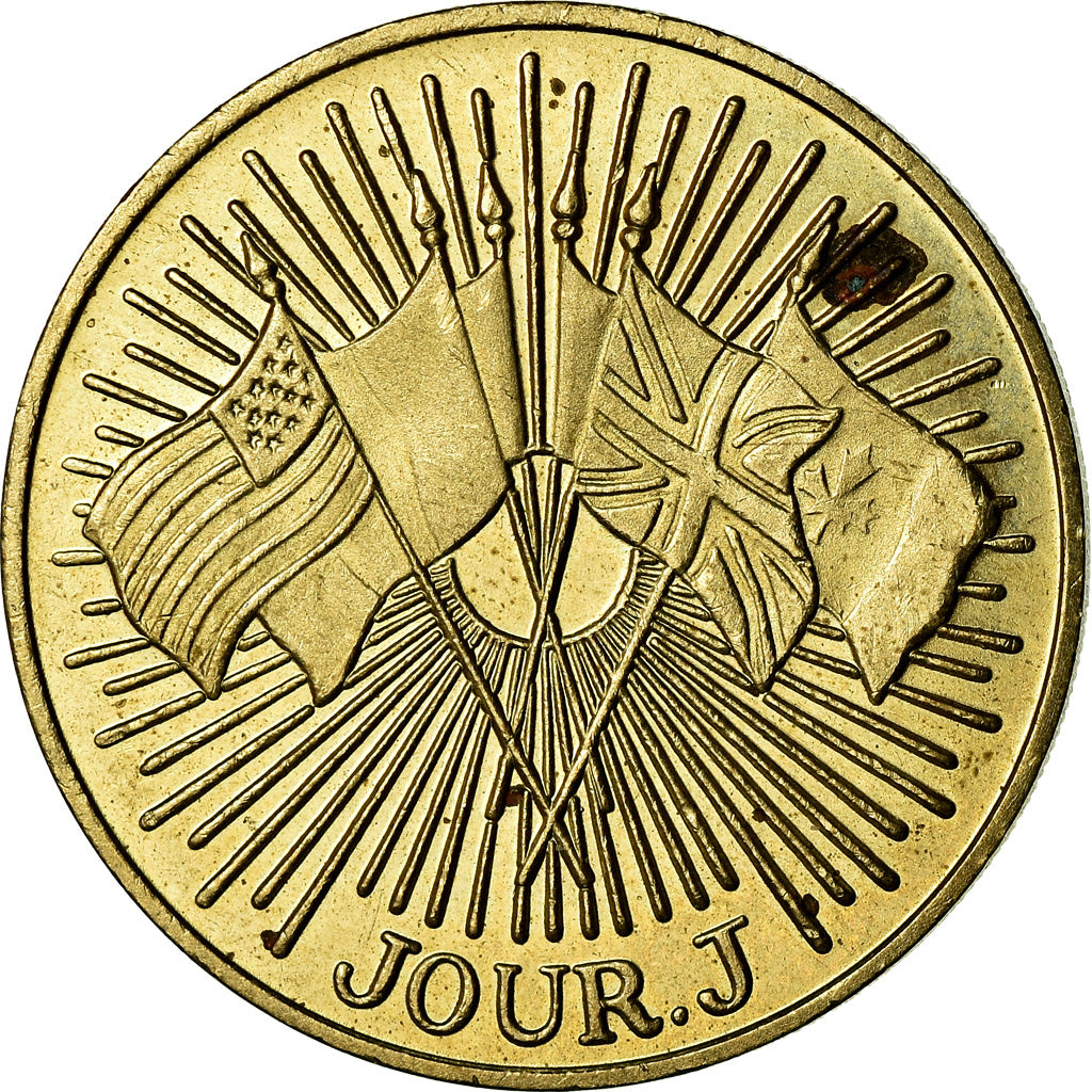 France, Jeton, 50ème Anniversaire du Débarquement, Jour J, 1994, SPL, Cuivre