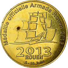 France, Token, Armada de Rouen, Shipping, 2013, MS(63), Copper Gilt