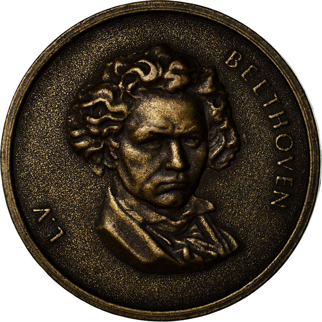Frankrijk, Medaille, Musique, Ludwig Von Beethoven, PR, Bronze