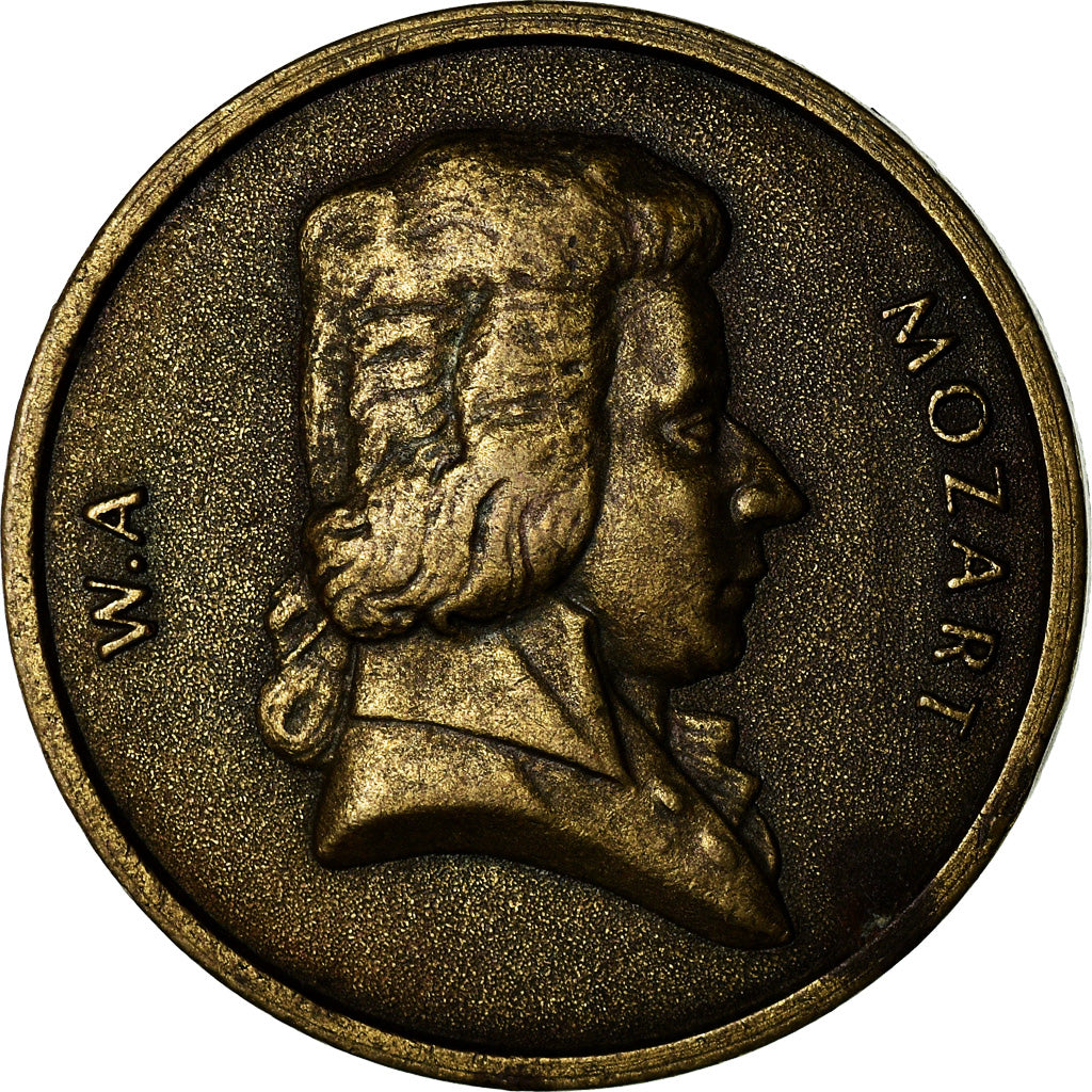 Frankrijk, Medaille, Musique, Mozart, Wien, PR, Bronze