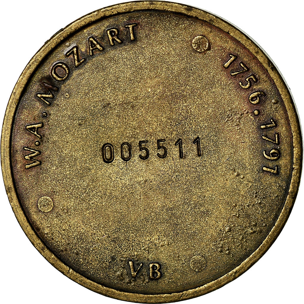 Frankrijk, Medaille, Musique, Mozart, Wien, PR, Bronze