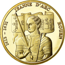 France, Token, Rouen - Jeanne d'Arc - 1412-1431, MS(65-70), Copper Gilt