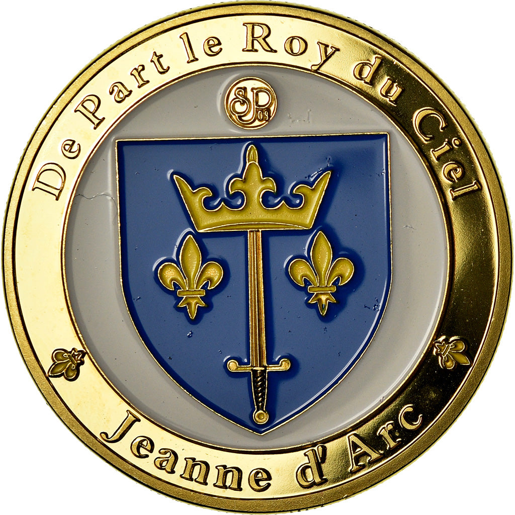 France, Token, Rouen - Jeanne d'Arc - 1412-1431, MS(65-70), Copper Gilt
