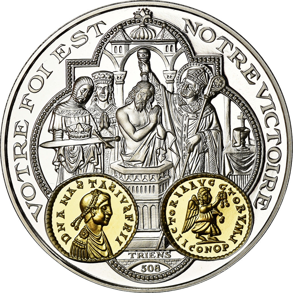 France, Medal, Histoire Monétaire, Triens, MS(65-70), Silver