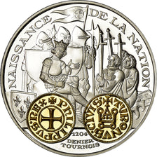 France, Medal, Histoire Monétaire, Denier Tournois, MS(65-70), Silver
