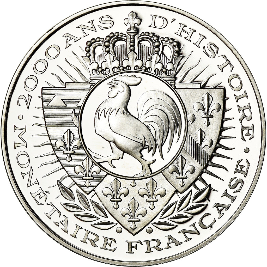 France, Médaille, Histoire Monétaire, Denier Carolingien, FDC, Argent