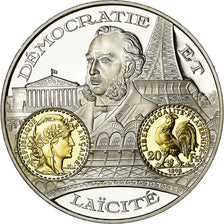 France, Medal, Histoire Monétaire, 20 Francs Marianne, MS(65-70), Silver