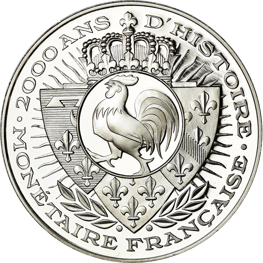 France, Medal, Histoire Monétaire, Franc Semeuse, De Gaulle, MS(65-70), Silver