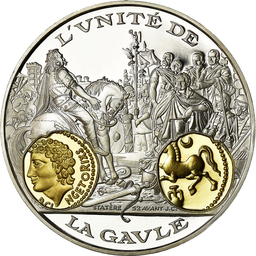 France, Medal, Histoire Monétaire, Statère Vercingétorix, MS(65-70), Silver