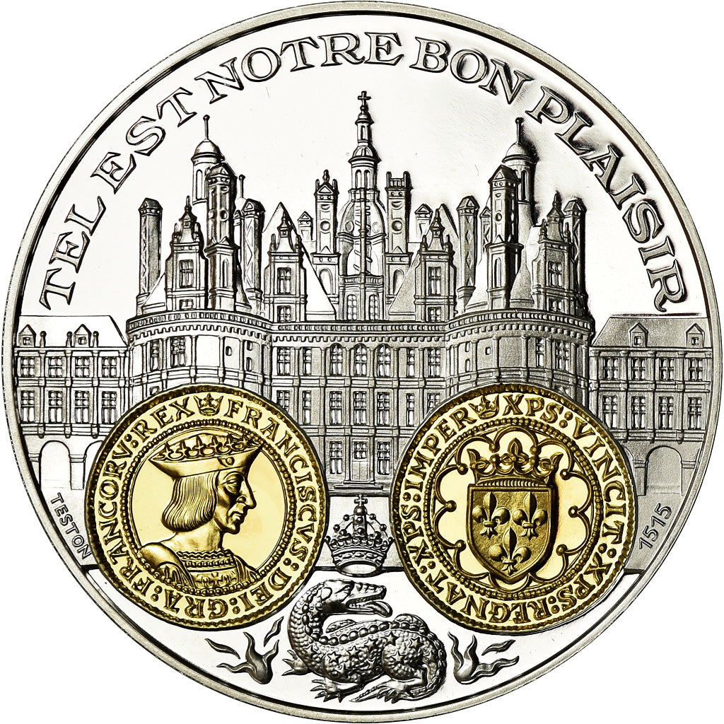 France, Médaille, 2000 Ans d'Histoire Monétaire, Teston François Ier, FDC