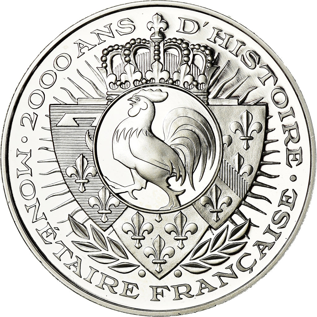France, Médaille, 2000 Ans d'Histoire Monétaire, Teston François Ier, FDC