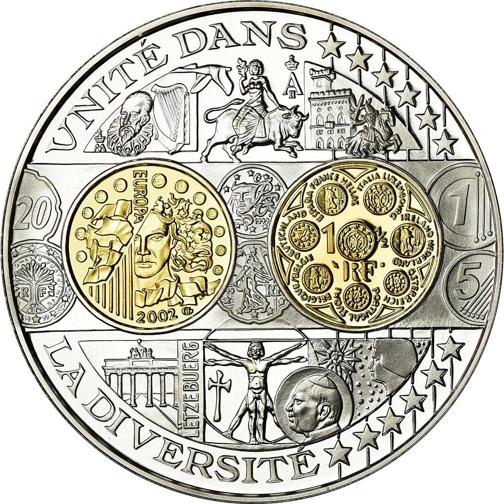 France, Medal, Histoire Monétaire, Unité dans la Diversité, MS(65-70), Silver