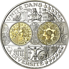 France, Medal, Histoire Monétaire, Unité dans la Diversité, MS(65-70), Silver