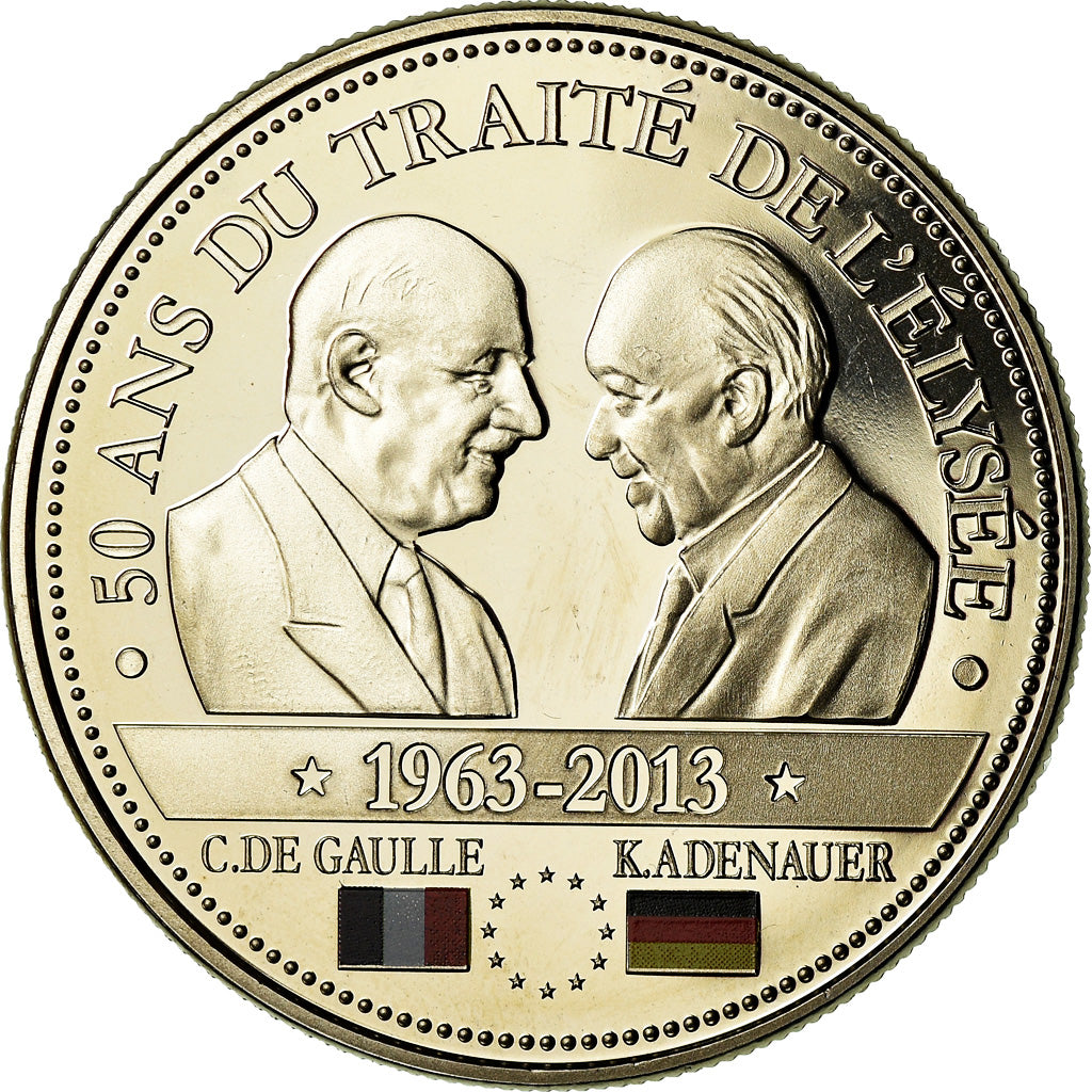 France, Médaille, 50 Ans du Traité de l'Elysée, De Gaulle-Adenauer, Politics
