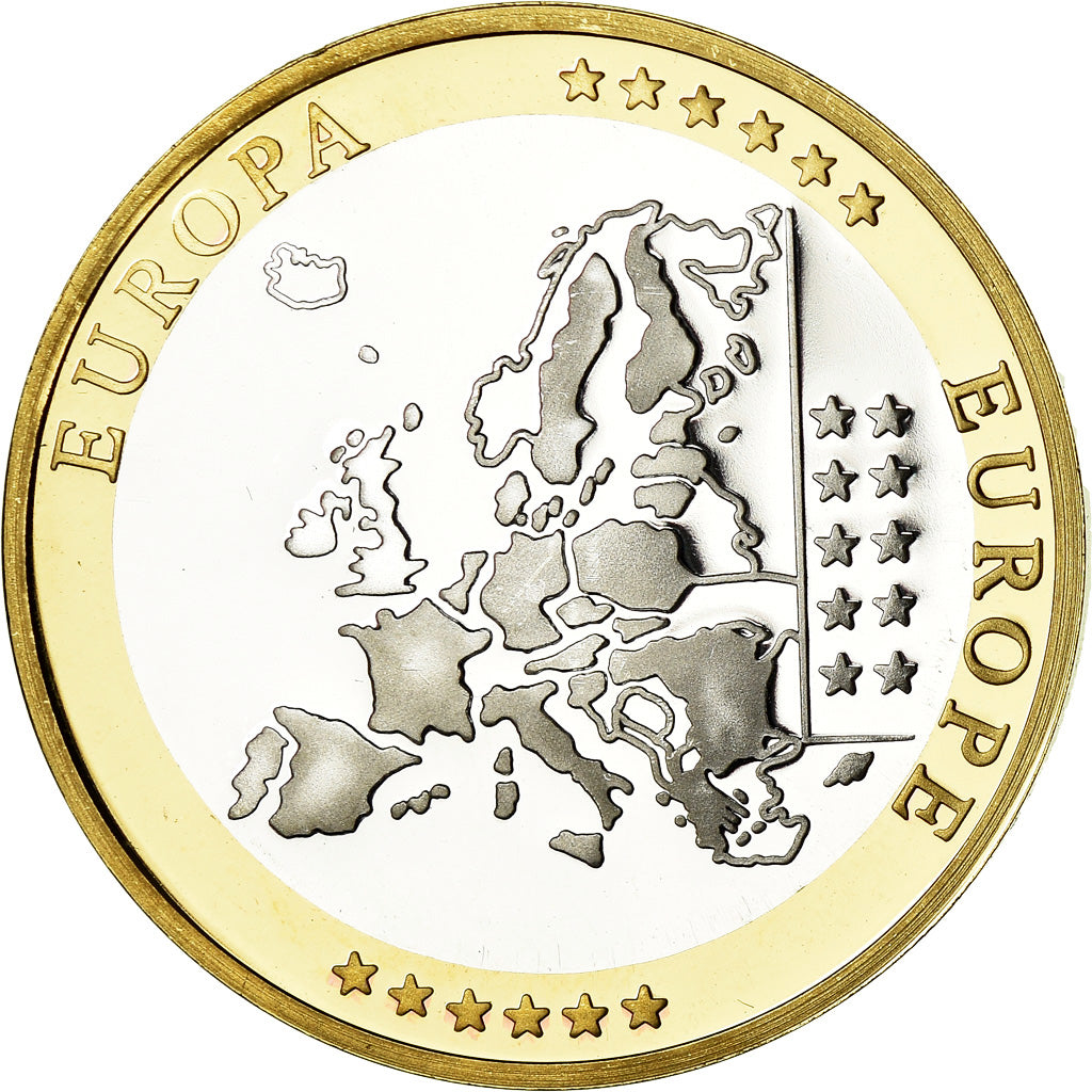 Monaco, Medal, L'Europe, Monaco, Politics, Society, War, MS(65-70), Silver