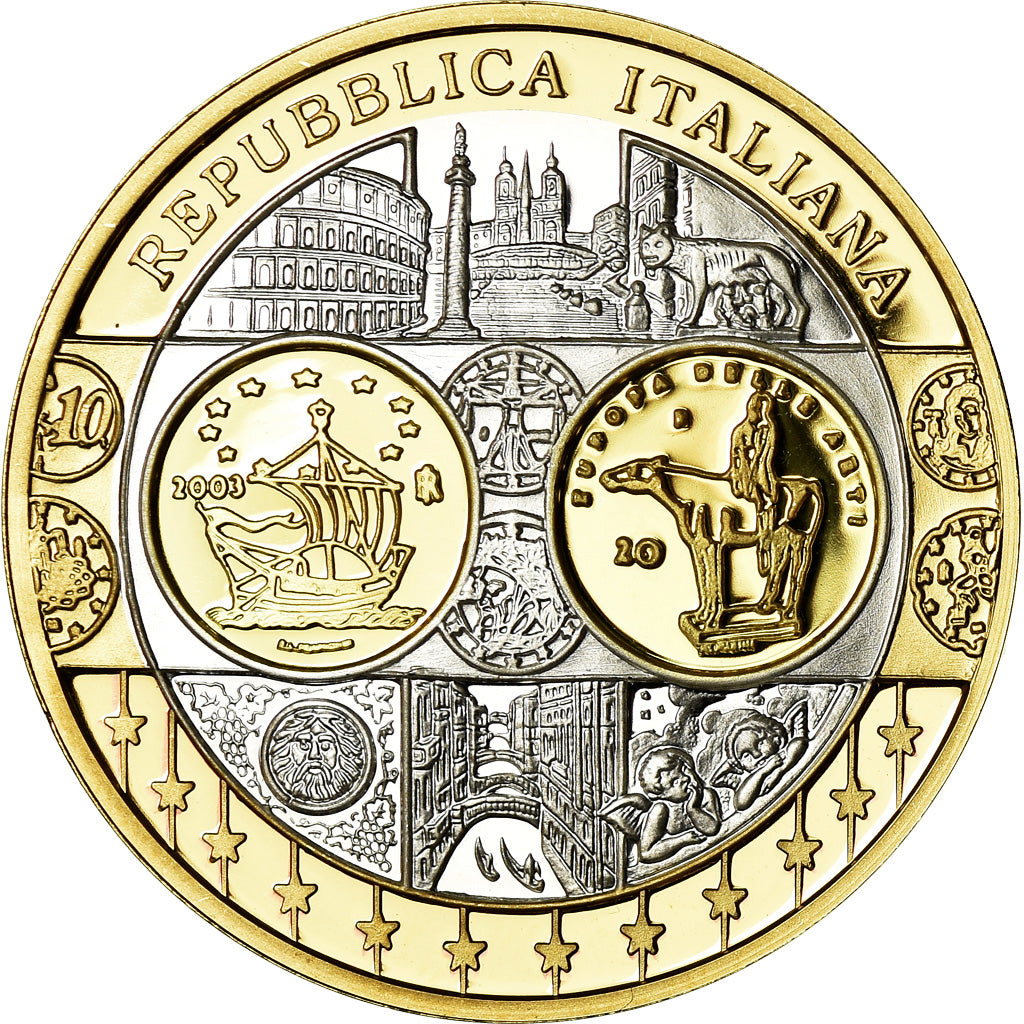 Italy, Medal, Euro, Europa, MS(65-70), Silver