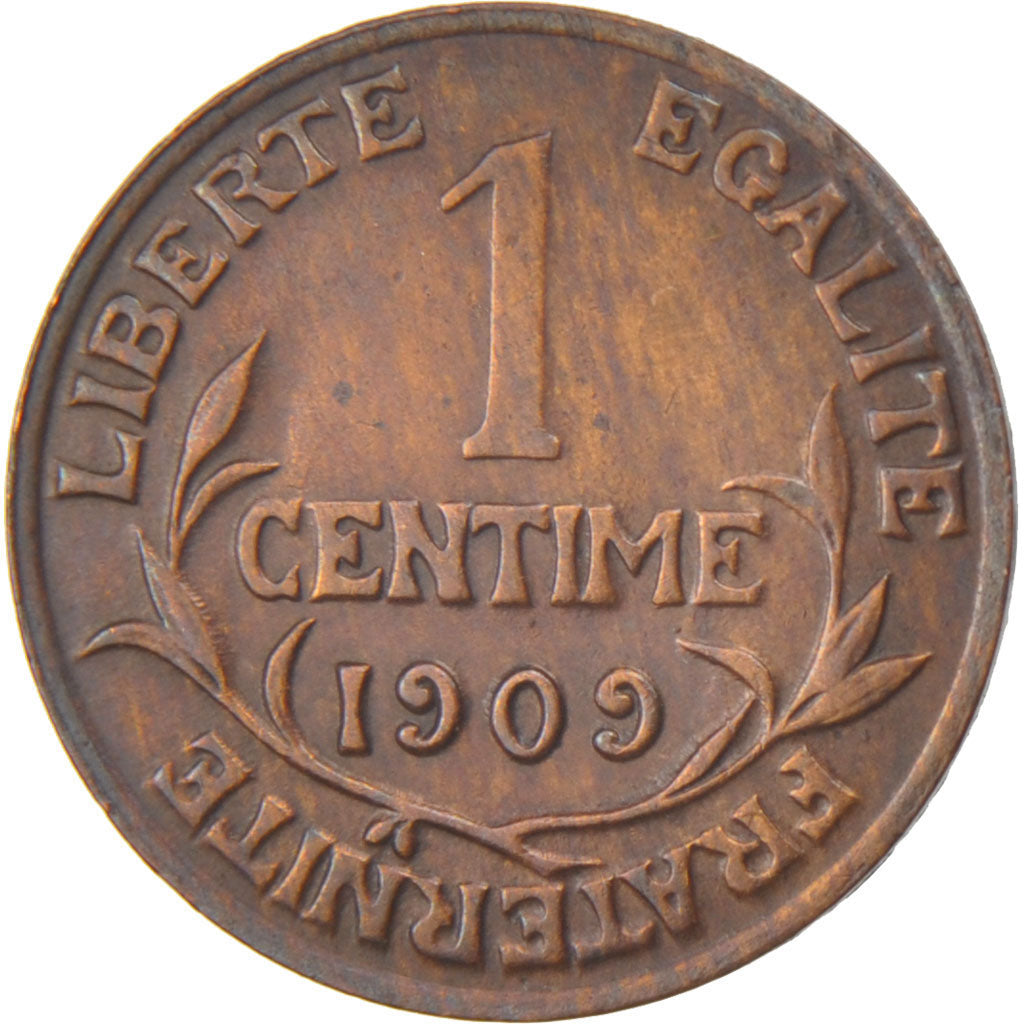FRANCE, Dupuis, Centime, 1909, Paris, KM #840, MS(60-62), Bronze, 15, Gadoury...