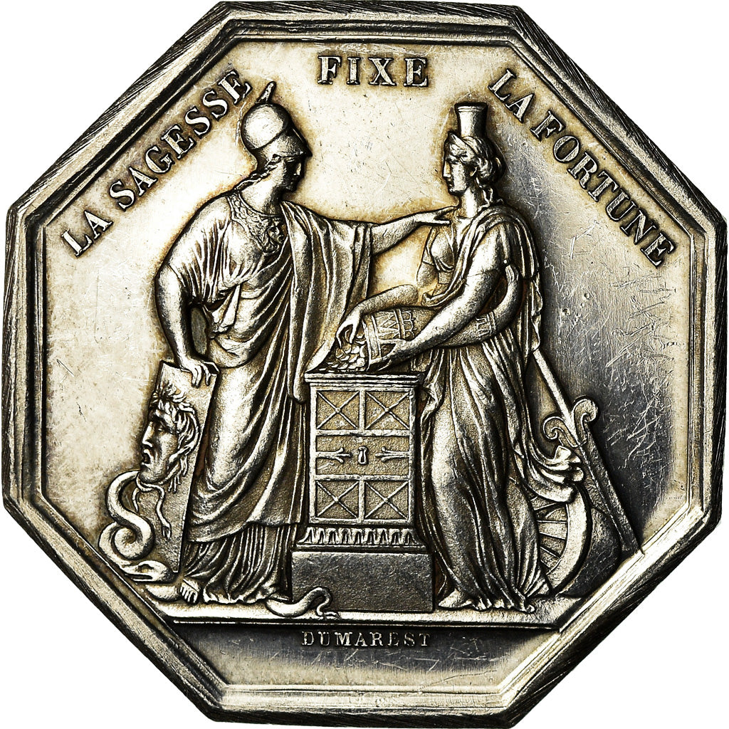 France, Medal, Banque de France, An VIII, Dumarest, MS(60-62), Silver