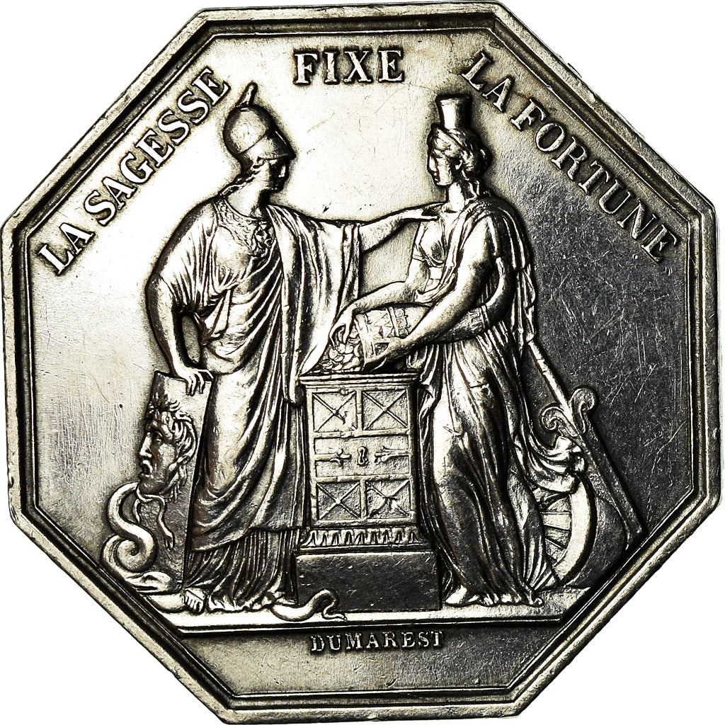 France, Medal, Banque de France, An VIII, Dumarest, MS(60-62), Silver
