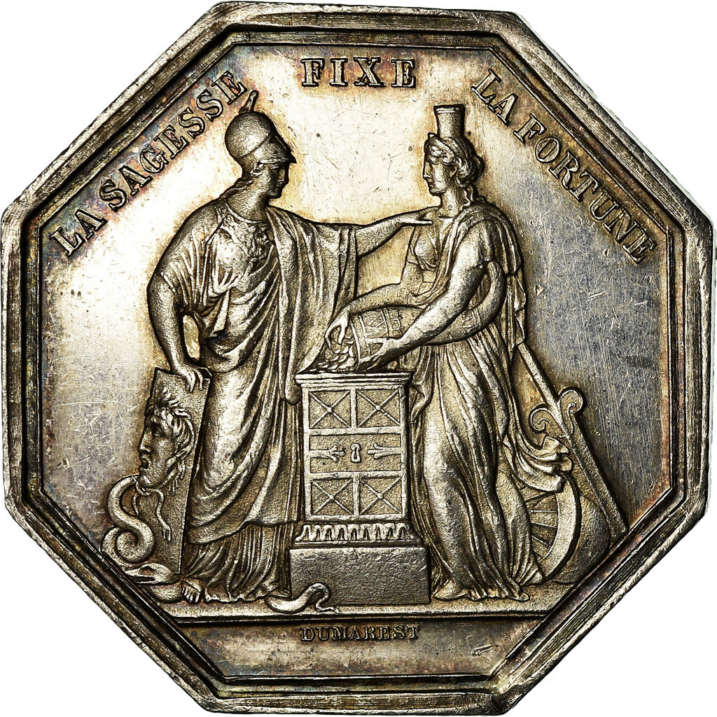 France, Medal, Banque de France, An VIII, Dumarest, MS(60-62), Silver