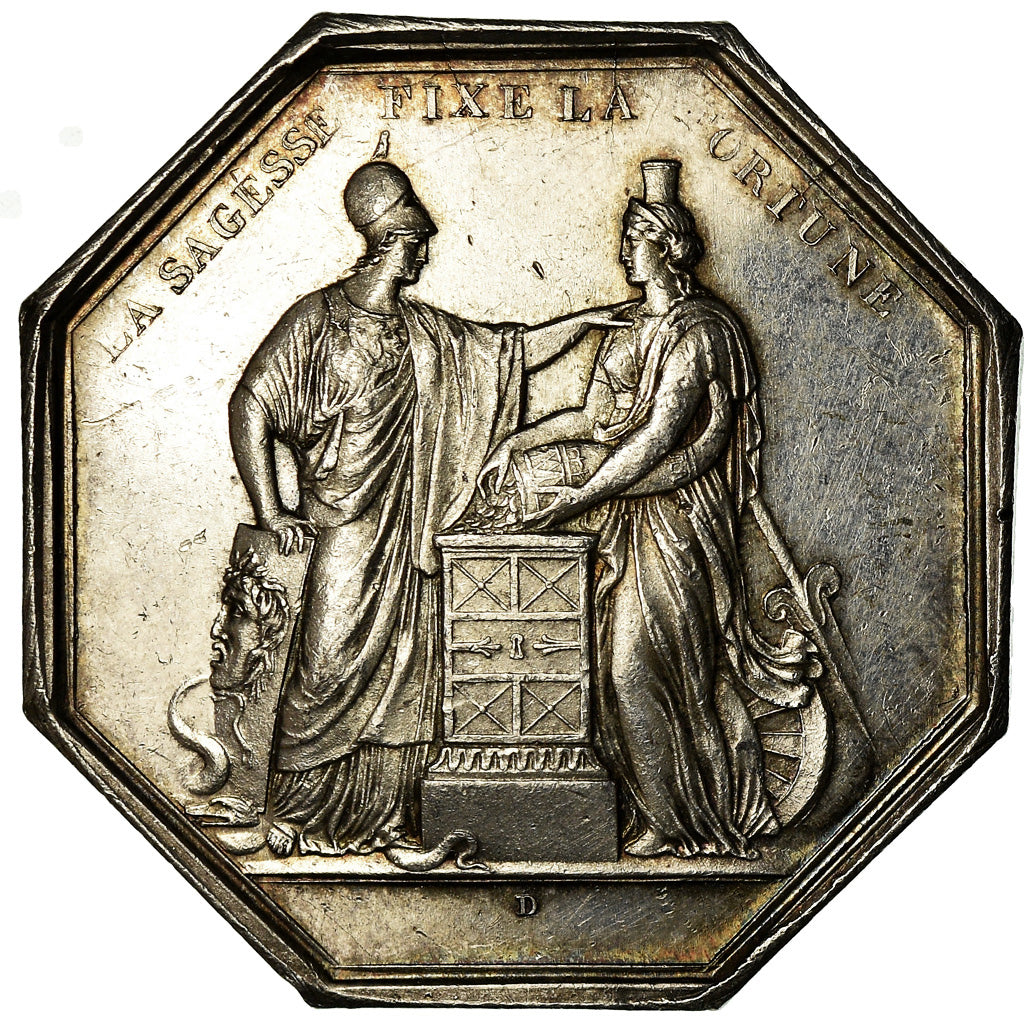 Frankreich, Medaille, Banque de France, An VIII, Dumarest, VZ, Silber
