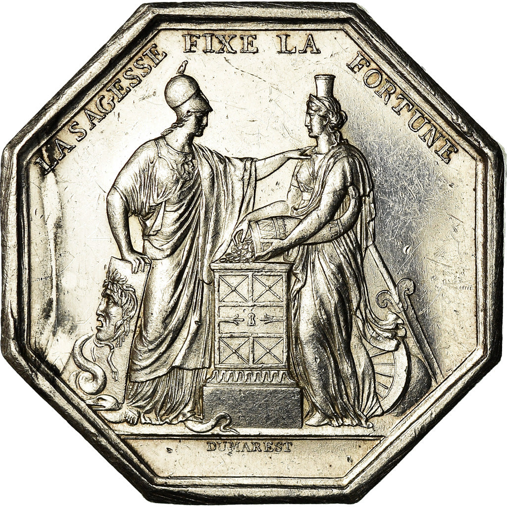 France, Medal, Banque de France, An VIII, Dumarest, MS(60-62), Silver