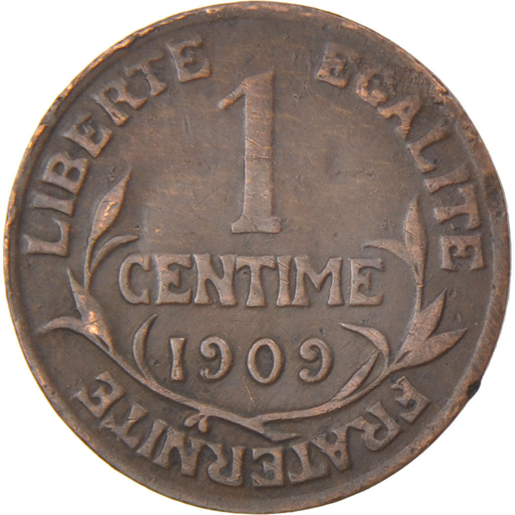 Coin, France, Dupuis, Centime, 1909, AU(50-53), Bronze, Gadoury:90