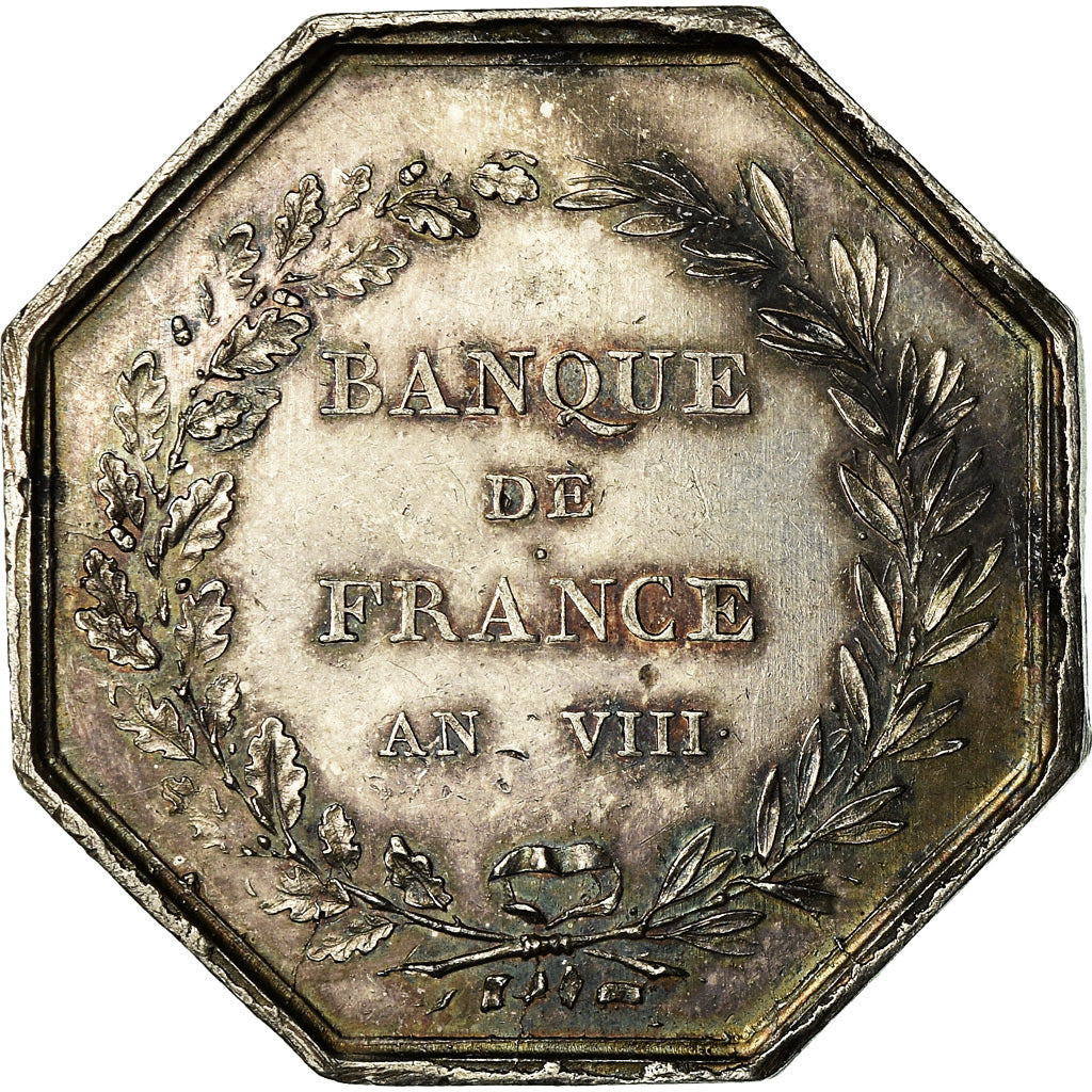 France, Medal, Banque de France, An VIII, Dumarest, MS(60-62), Silver