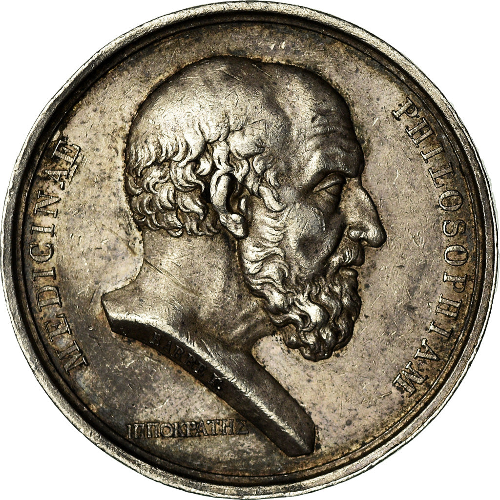 France, Token, Médecine, Hippocrate, Lyon, Barre, EF(40-45), Silver