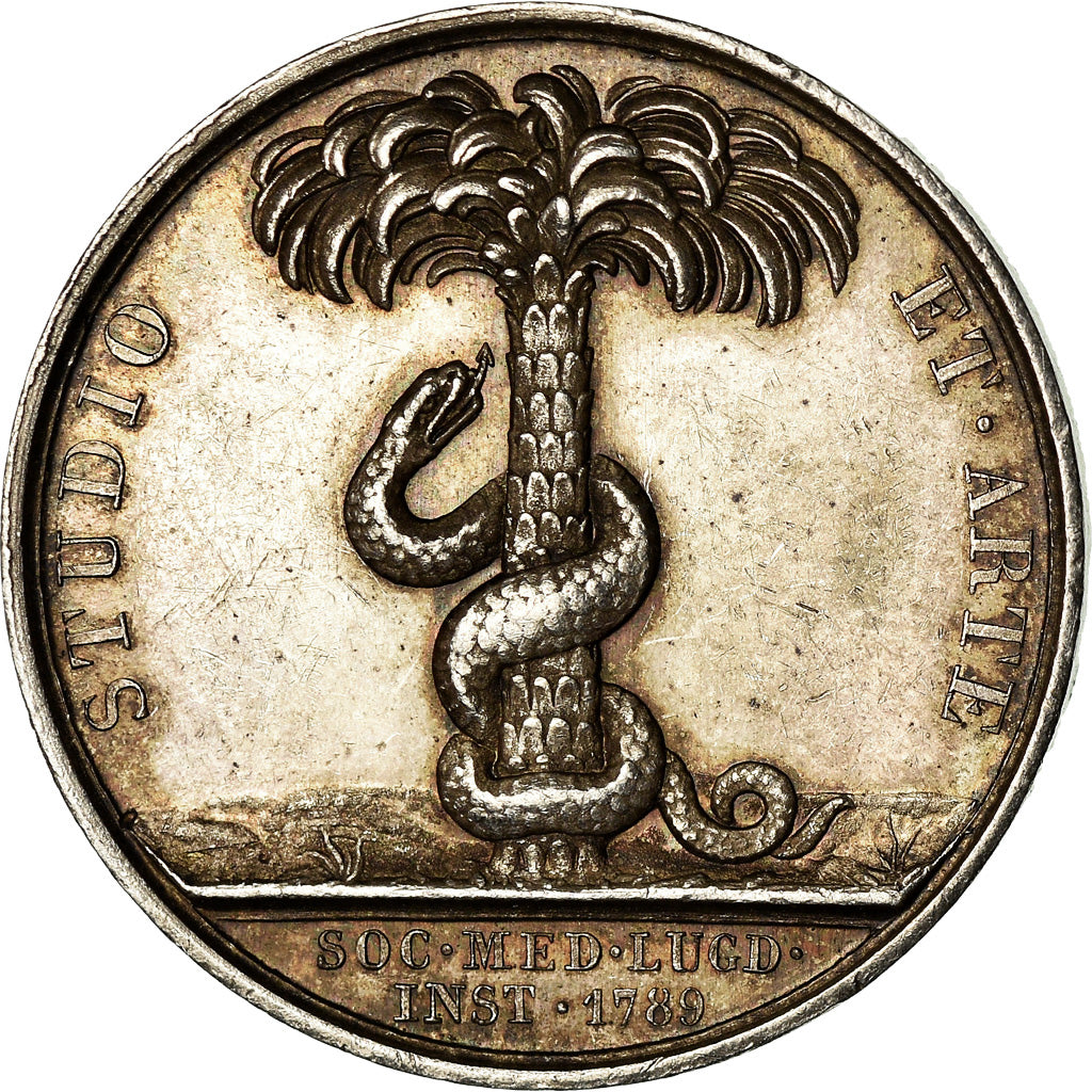 France, Token, Médecine, Hippocrate, Lyon, Barre, AU(55-58), Silver