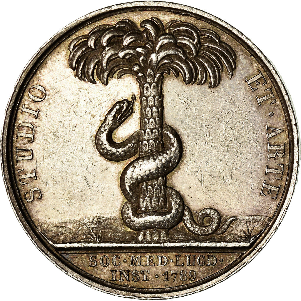 France, Token, Médecine, Hippocrate, Lyon, Barre, AU(55-58), Silver