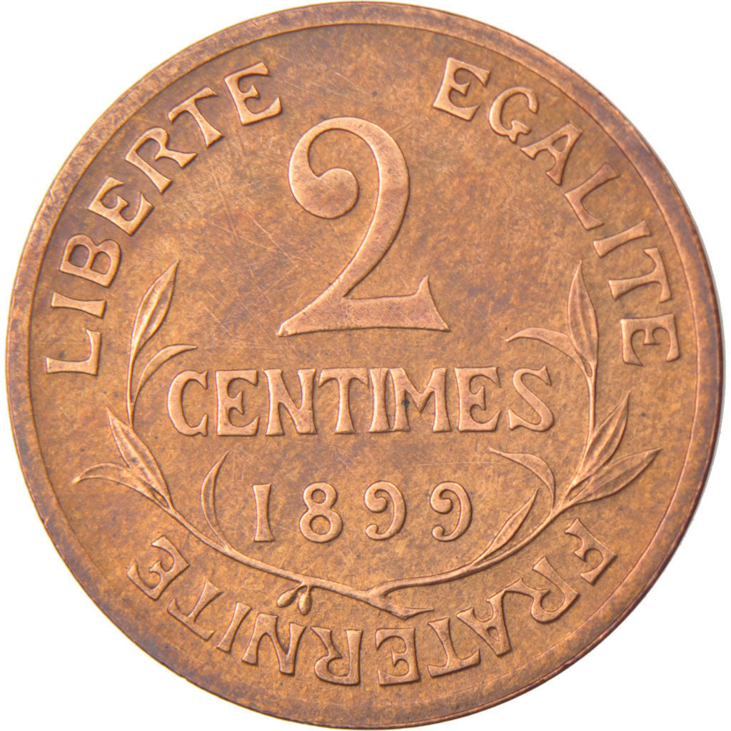 Coin, France, Dupuis, 2 Centimes, 1899, AU(55-58), Bronze, Gadoury:107