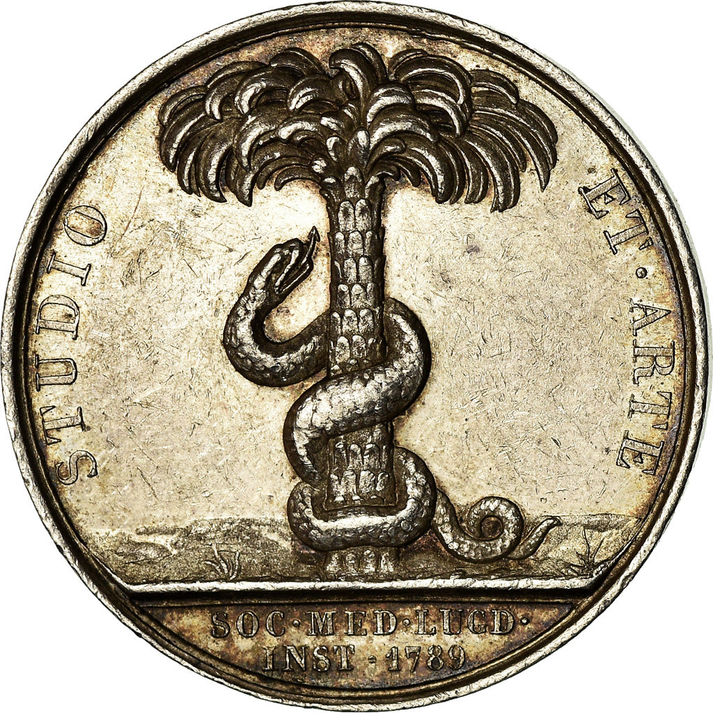 France, Token, Médecine, Hippocrate, Lyon, Barre, AU(50-53), Silver