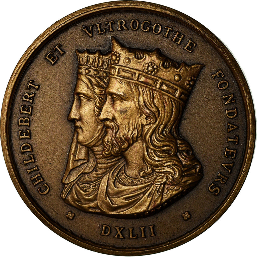 France, Medal, Hôpitaux Civils de Lyon, Childebert, Medicine, Schmitt, MS(64)