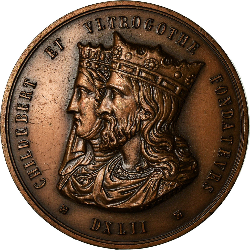 France, Medal, Hôpitaux Civils de Lyon, Childebert, Medicine, Schmitt, MS(64)