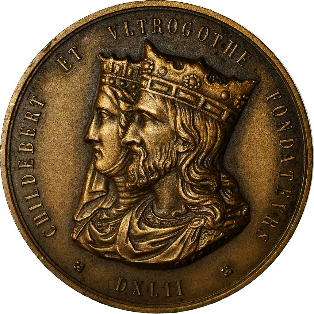 France, Medal, Hôpitaux Civils de Lyon, Childebert, Medicine, Schmitt, MS(63)
