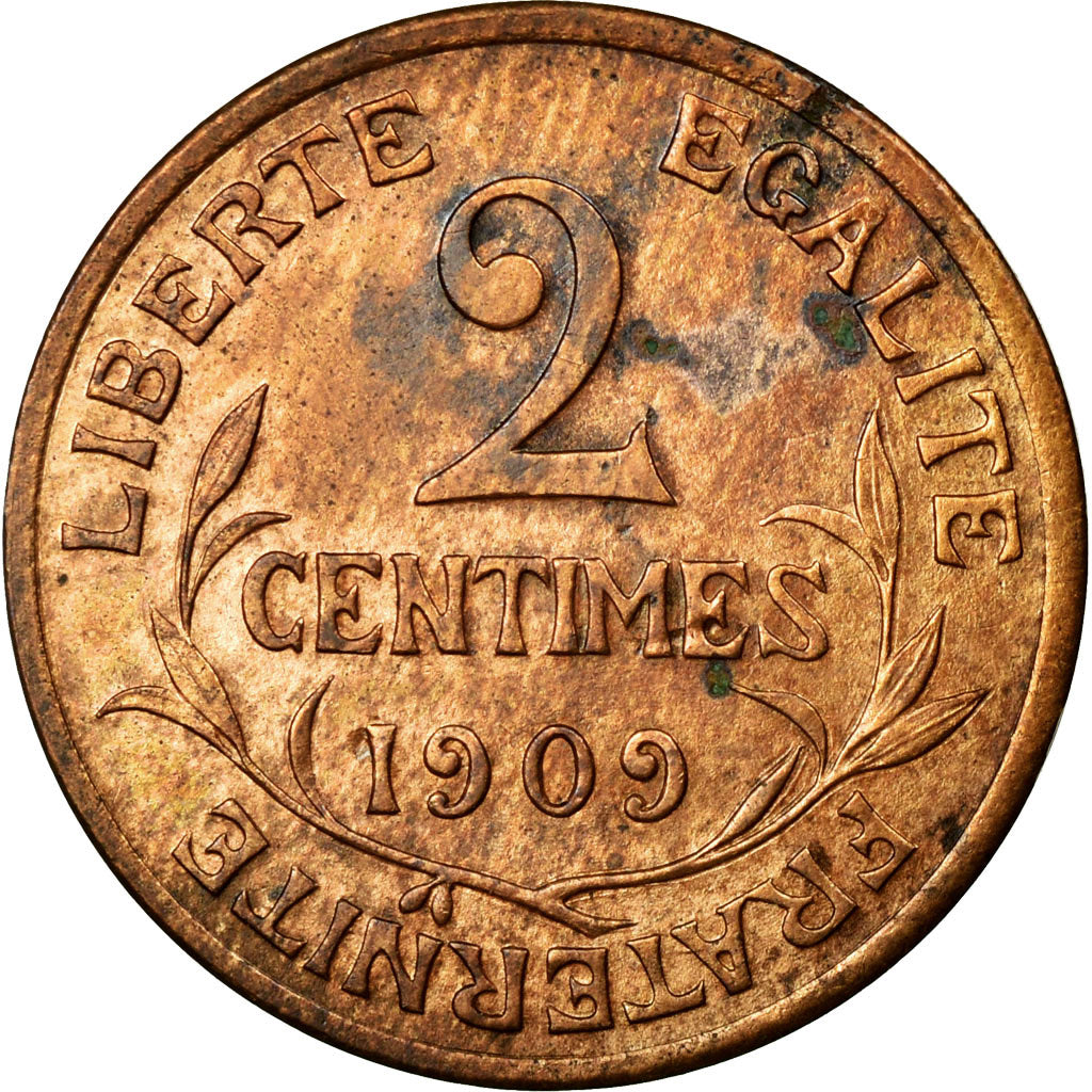 Coin, France, Dupuis, 2 Centimes, 1909, EF(40-45), Bronze, Gadoury:107